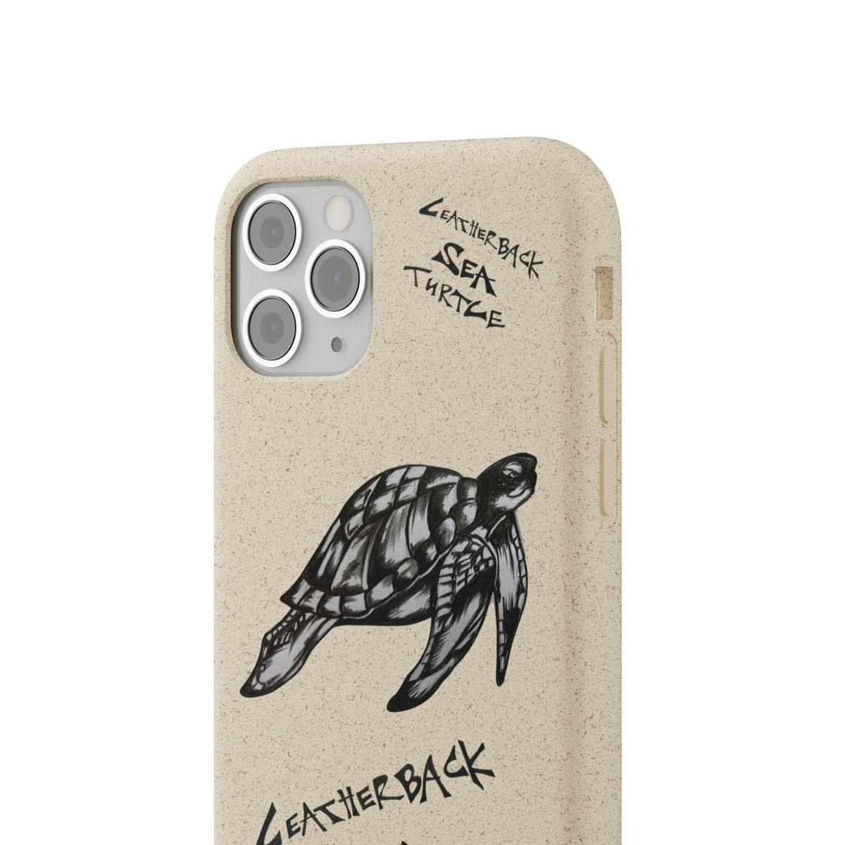 Leatherback Sea Turtle Phone Case – Original Hand-Drawn Costa Rica Wildlife Art for iPhone & Samsung Galaxy