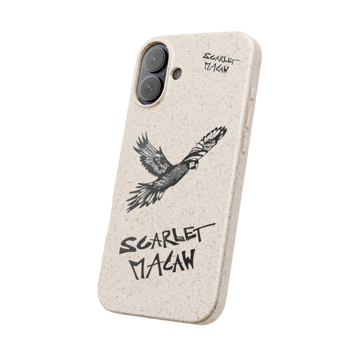 Scarlet Macaw Phone Case – Original Hand-Drawn Costa Rica Wildlife Art for iPhone & Samsung Galaxy