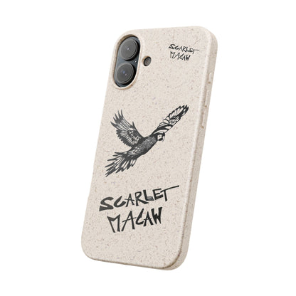 Scarlet Macaw Phone Case – Original Hand-Drawn Costa Rica Wildlife Art for iPhone & Samsung Galaxy