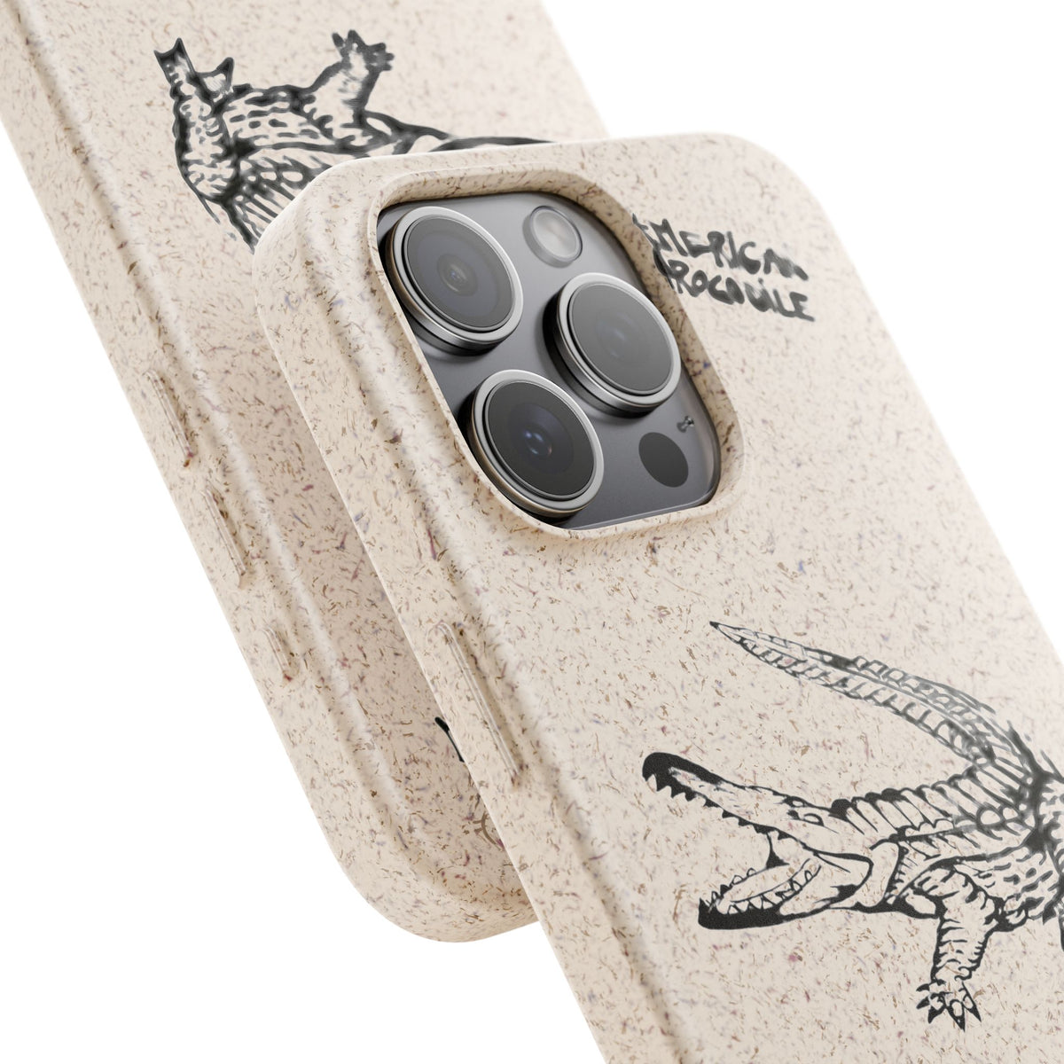 American Crocodile Phone Case – Original Hand-Drawn Costa Rica Wildlife Art for iPhone & Samsung Galaxy