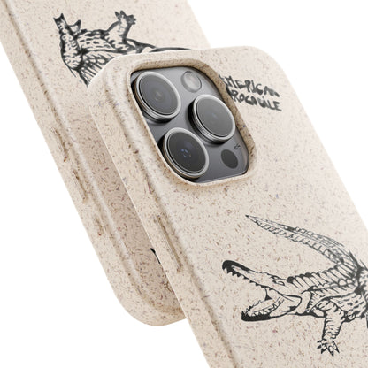 American Crocodile Phone Case – Original Hand-Drawn Costa Rica Wildlife Art for iPhone & Samsung Galaxy