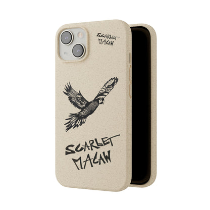 Scarlet Macaw Phone Case – Original Hand-Drawn Costa Rica Wildlife Art for iPhone & Samsung Galaxy