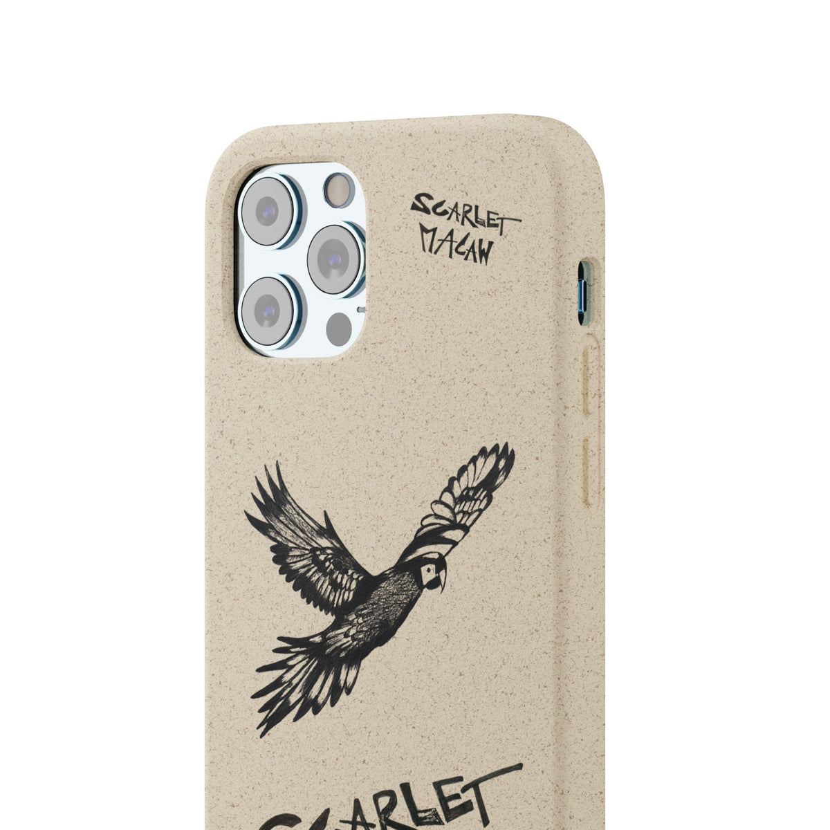 Scarlet Macaw Phone Case – Original Hand-Drawn Costa Rica Wildlife Art for iPhone & Samsung Galaxy