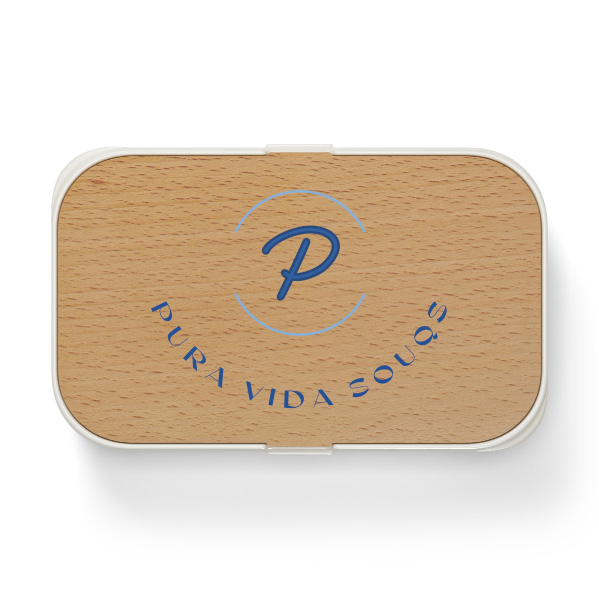Pura Vida Souqs Bento Lunch Box – Reusable Lunch Container with Wooden Lid