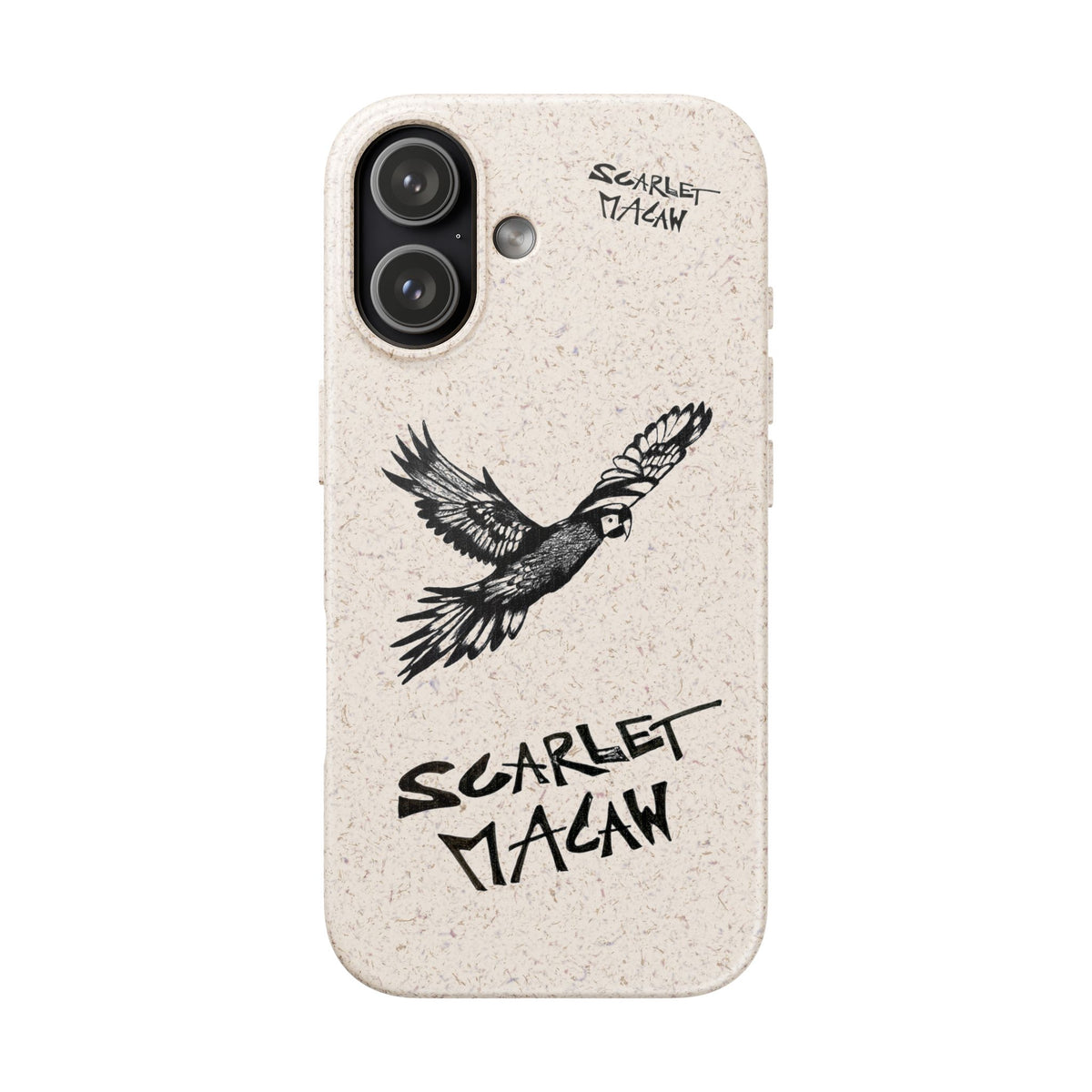 Scarlet Macaw Phone Case – Original Hand-Drawn Costa Rica Wildlife Art for iPhone & Samsung Galaxy