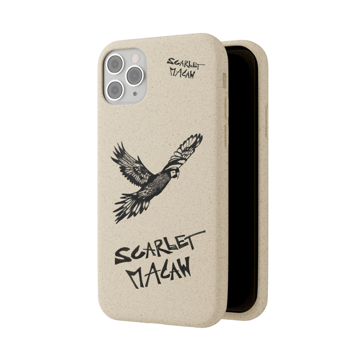 Scarlet Macaw Phone Case – Original Hand-Drawn Costa Rica Wildlife Art for iPhone & Samsung Galaxy