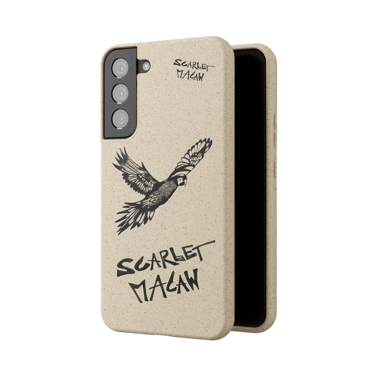 Scarlet Macaw Phone Case – Original Hand-Drawn Costa Rica Wildlife Art for iPhone & Samsung Galaxy