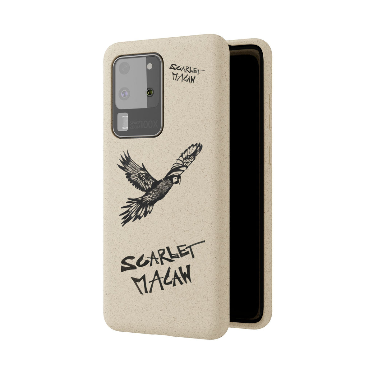 Scarlet Macaw Phone Case – Original Hand-Drawn Costa Rica Wildlife Art for iPhone & Samsung Galaxy