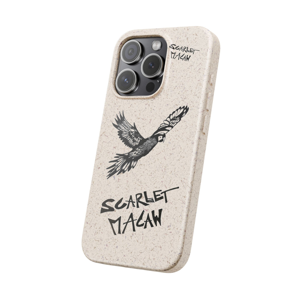 Scarlet Macaw Phone Case – Original Hand-Drawn Costa Rica Wildlife Art for iPhone & Samsung Galaxy