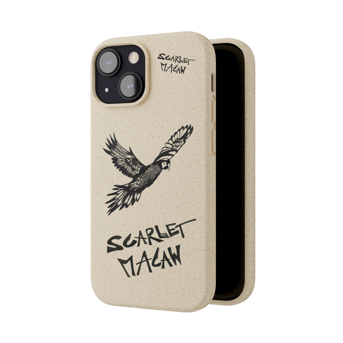 Scarlet Macaw Phone Case – Original Hand-Drawn Costa Rica Wildlife Art for iPhone & Samsung Galaxy