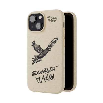 Scarlet Macaw Phone Case – Original Hand-Drawn Costa Rica Wildlife Art for iPhone & Samsung Galaxy
