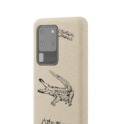 American Crocodile Phone Case – Original Hand-Drawn Costa Rica Wildlife Art for iPhone & Samsung Galaxy