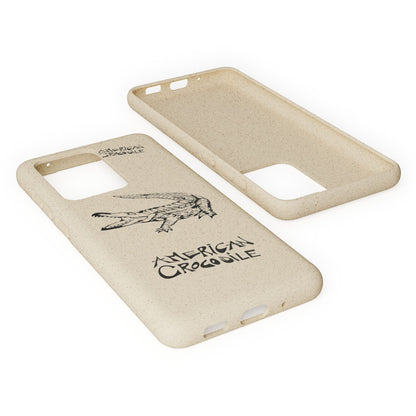 American Crocodile Phone Case – Original Hand-Drawn Costa Rica Wildlife Art for iPhone & Samsung Galaxy