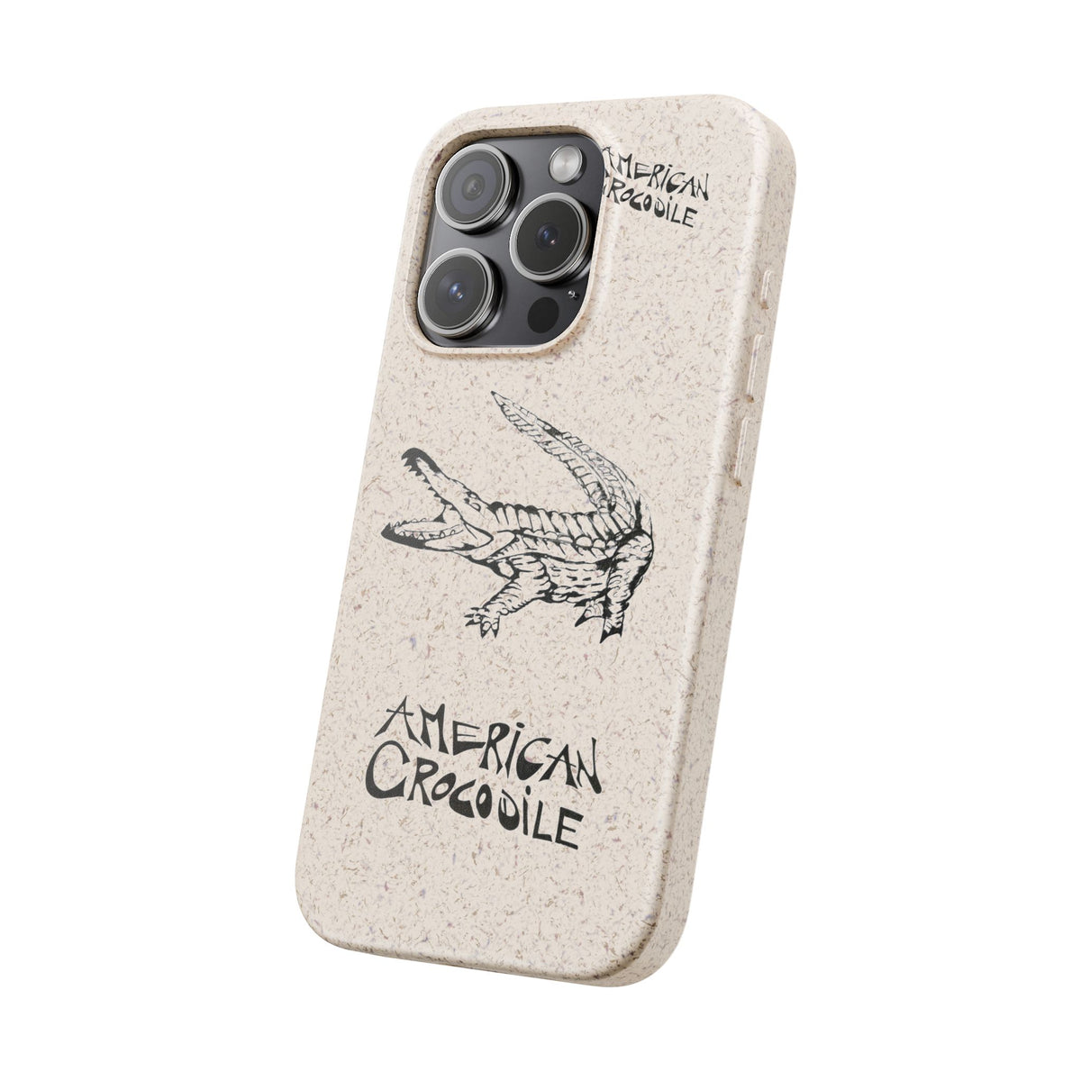 American Crocodile Phone Case – Original Hand-Drawn Costa Rica Wildlife Art for iPhone & Samsung Galaxy