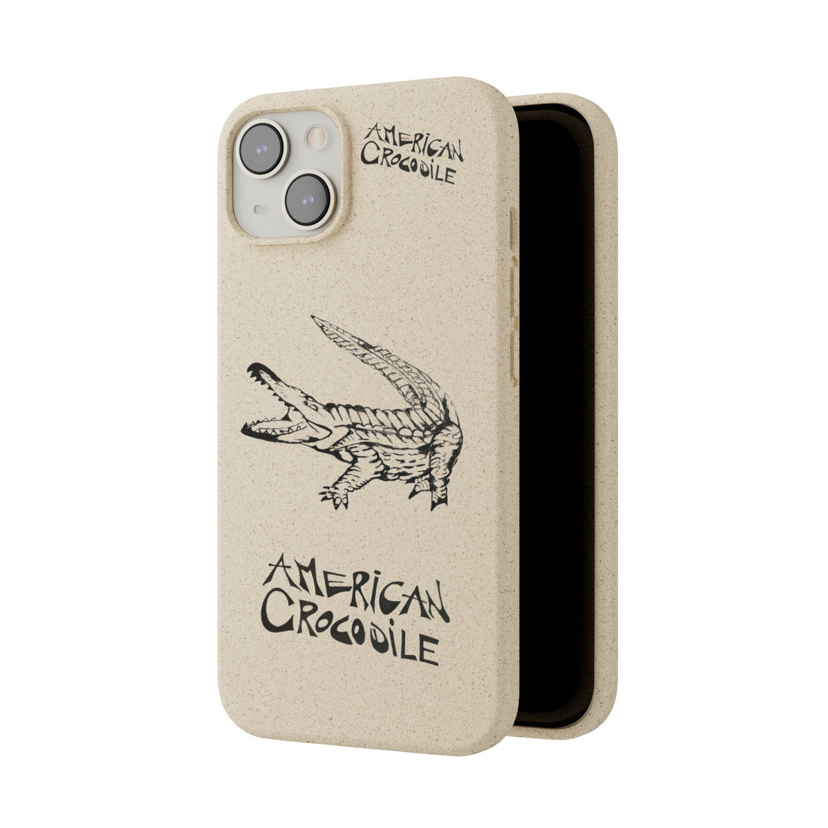American Crocodile Phone Case – Original Hand-Drawn Costa Rica Wildlife Art for iPhone & Samsung Galaxy
