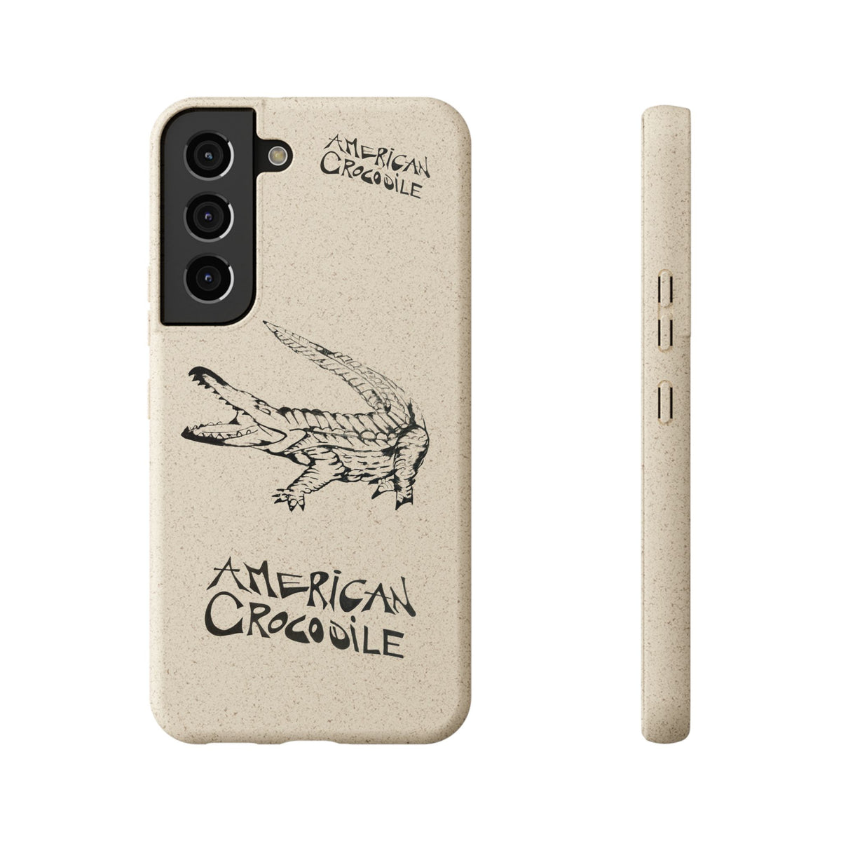 American Crocodile Phone Case – Original Hand-Drawn Costa Rica Wildlife Art for iPhone & Samsung Galaxy