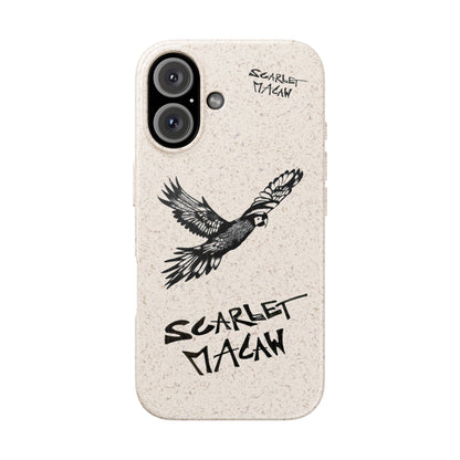 Scarlet Macaw Phone Case – Original Hand-Drawn Costa Rica Wildlife Art for iPhone & Samsung Galaxy