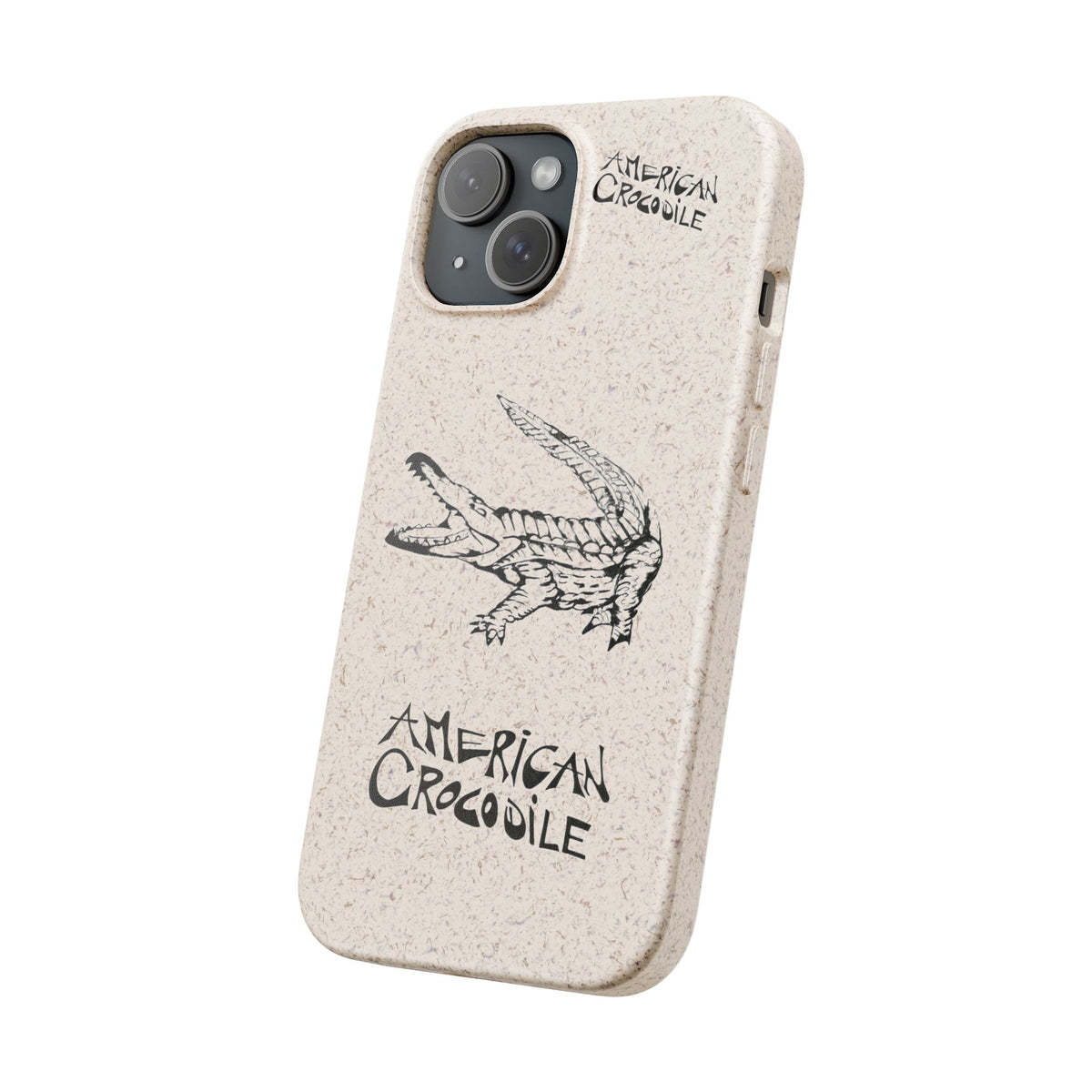 American Crocodile Phone Case – Original Hand-Drawn Costa Rica Wildlife Art for iPhone & Samsung Galaxy