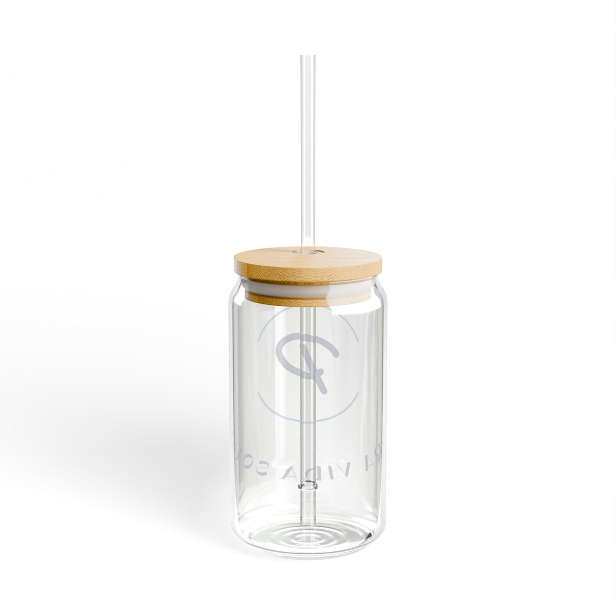 Pura Vida Souqs Sipper Glass – Reusable Drinking Glass with Bamboo Lid & Straw