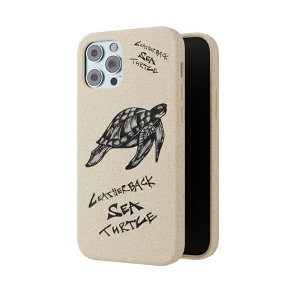 Leatherback Sea Turtle Phone Case – Original Hand-Drawn Costa Rica Wildlife Art for iPhone & Samsung Galaxy