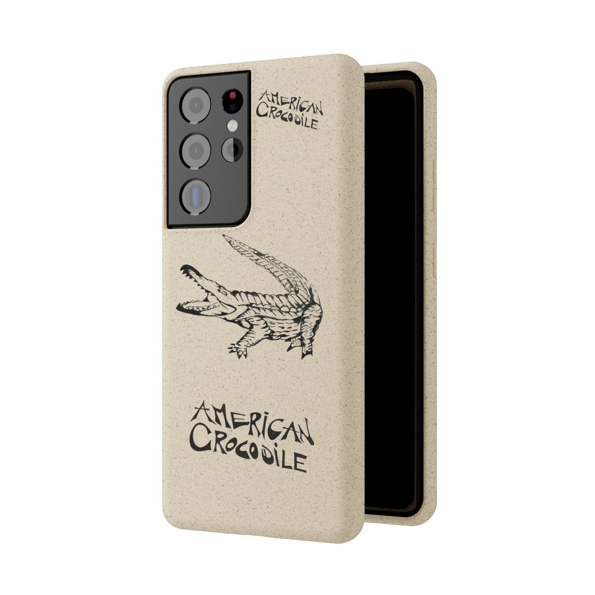 American Crocodile Phone Case – Original Hand-Drawn Costa Rica Wildlife Art for iPhone & Samsung Galaxy