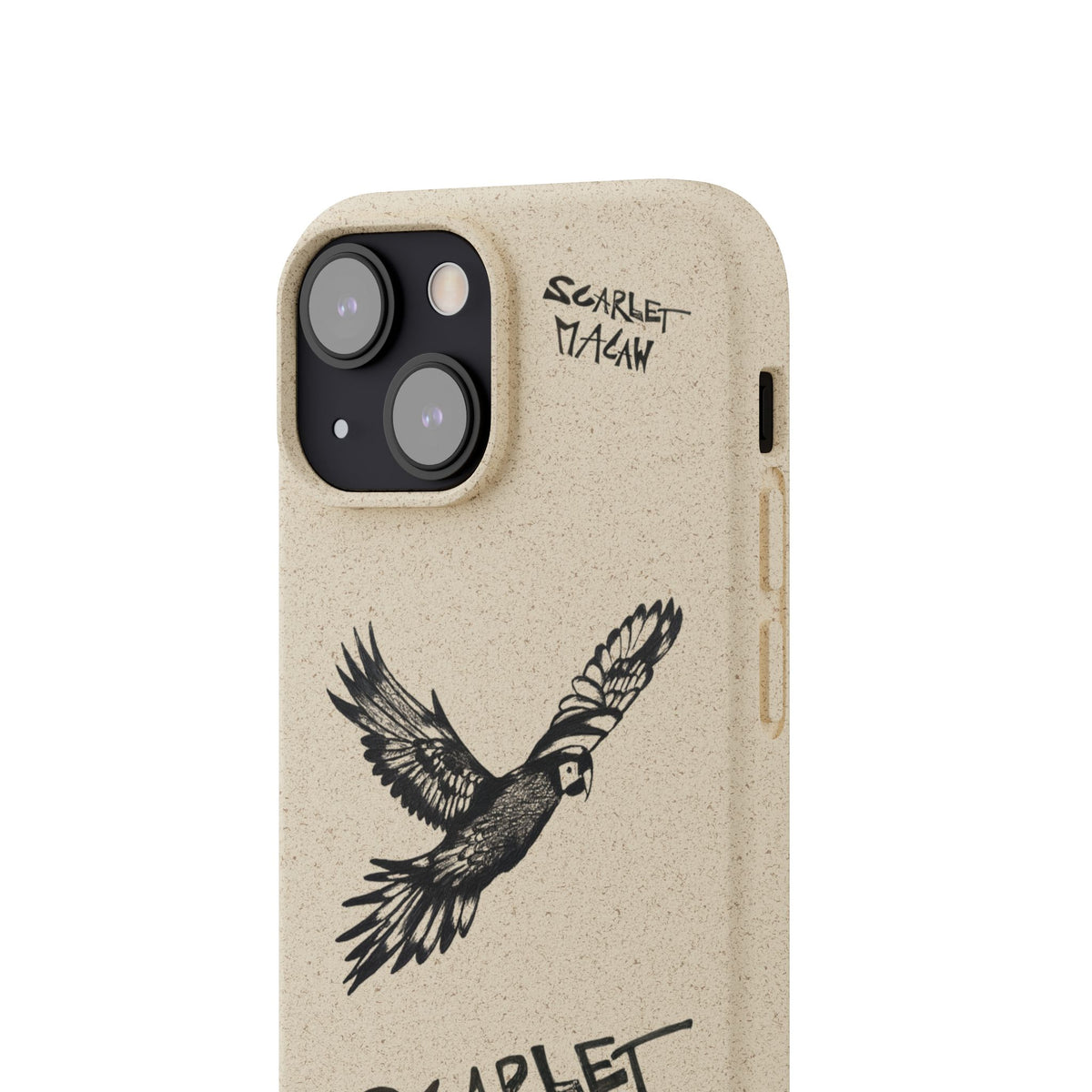Scarlet Macaw Phone Case – Original Hand-Drawn Costa Rica Wildlife Art for iPhone & Samsung Galaxy