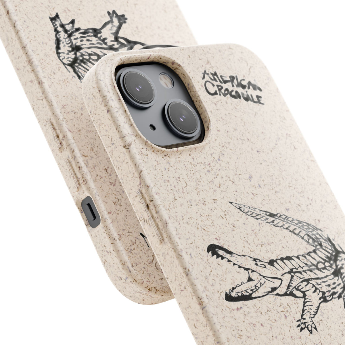 American Crocodile Phone Case – Original Hand-Drawn Costa Rica Wildlife Art for iPhone & Samsung Galaxy