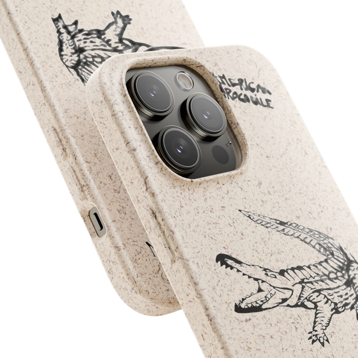 American Crocodile Phone Case – Original Hand-Drawn Costa Rica Wildlife Art for iPhone & Samsung Galaxy