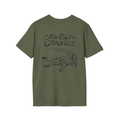 American Crocodile T-Shirt – Hand-Drawn Wildlife Art | Costa Rica