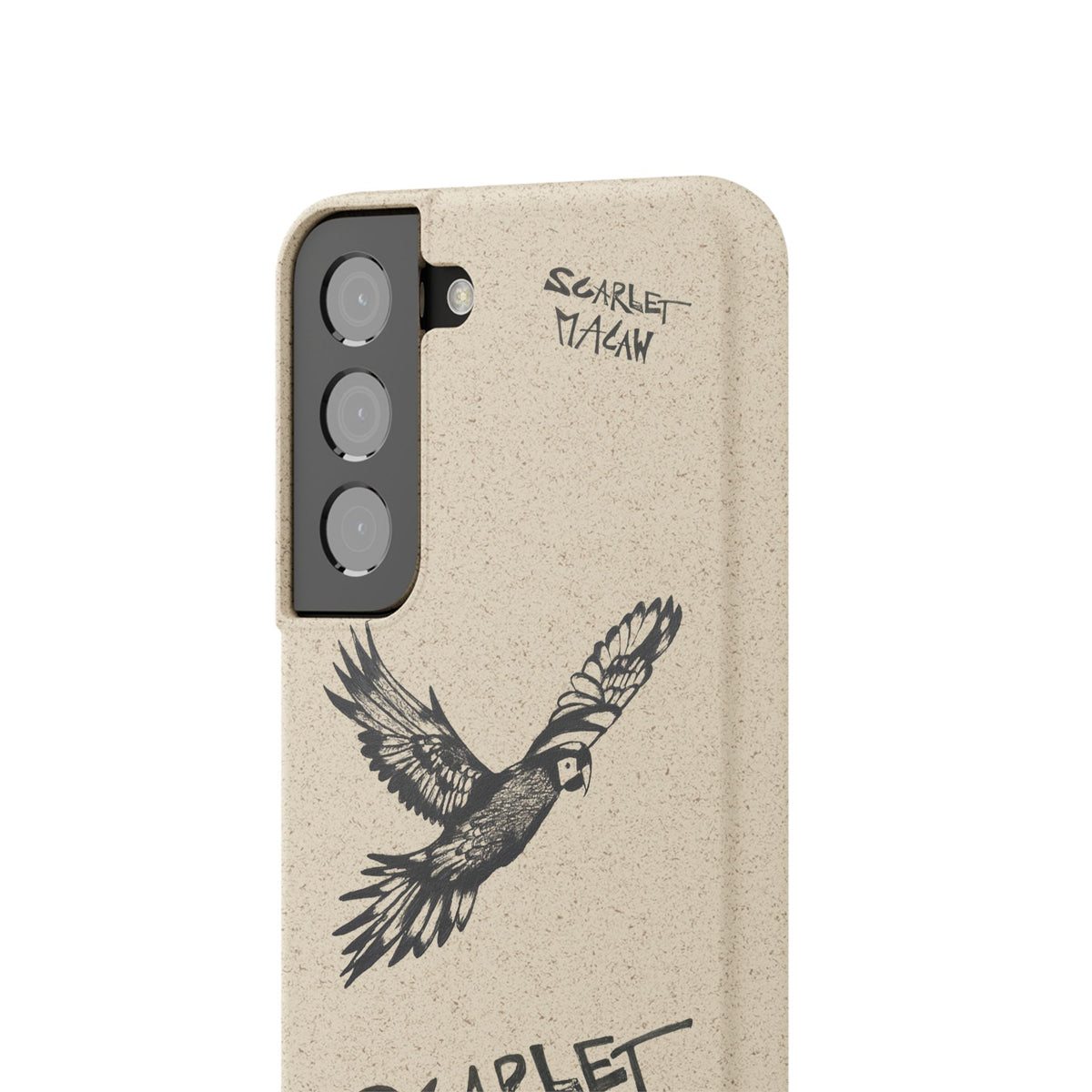 Scarlet Macaw Phone Case – Original Hand-Drawn Costa Rica Wildlife Art for iPhone & Samsung Galaxy