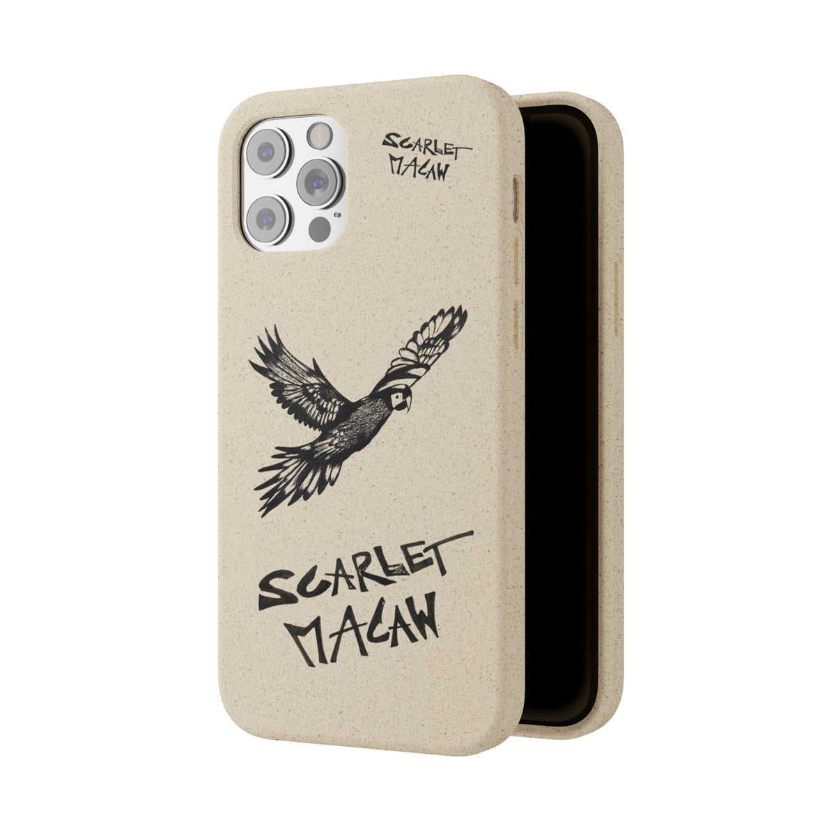 Scarlet Macaw Phone Case – Original Hand-Drawn Costa Rica Wildlife Art for iPhone & Samsung Galaxy