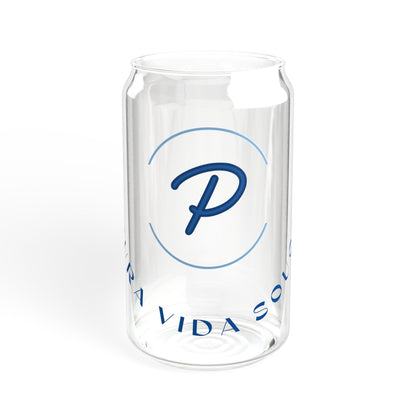 Pura Vida Souqs Sipper Glass – Reusable Drinking Glass with Bamboo Lid & Straw