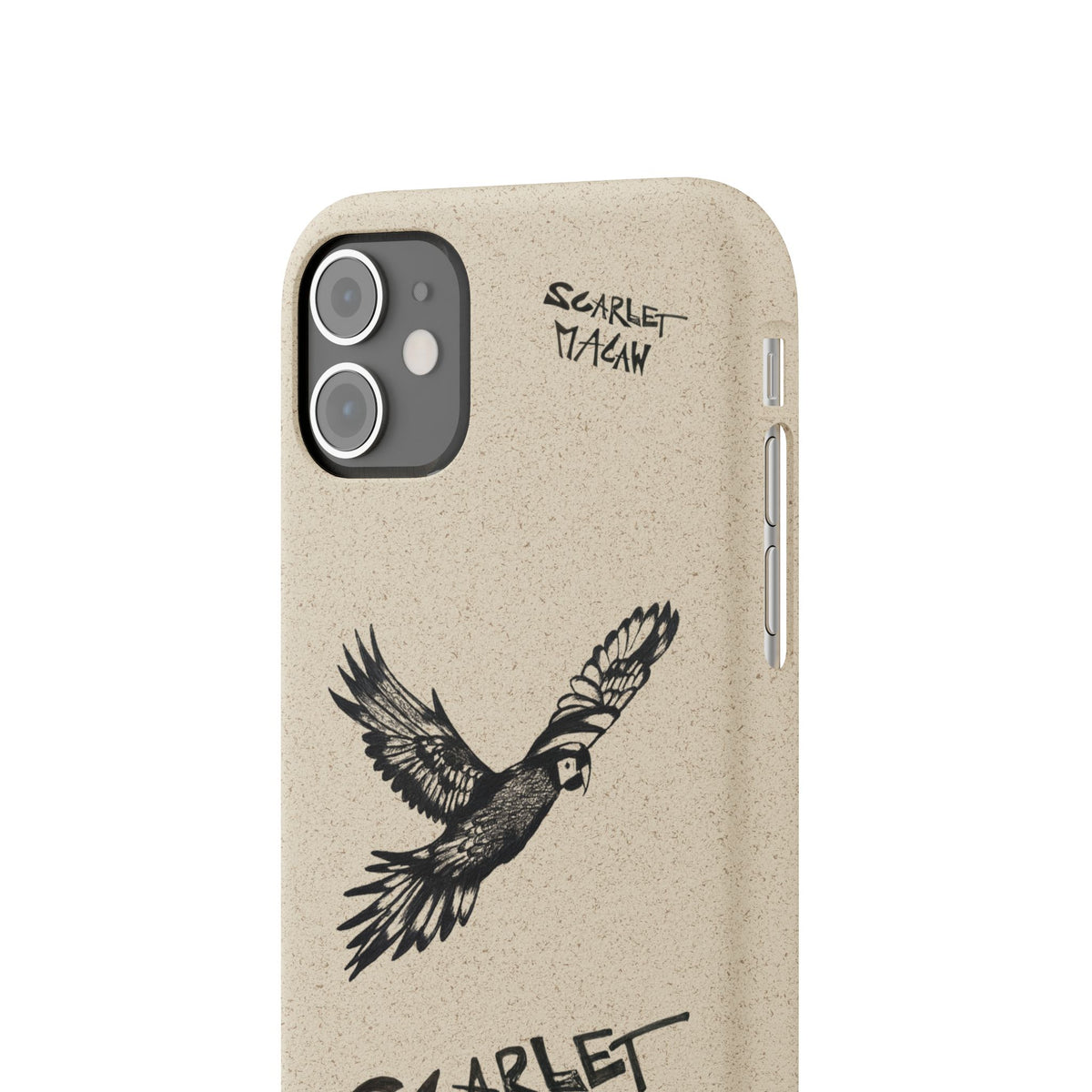 Scarlet Macaw Phone Case – Original Hand-Drawn Costa Rica Wildlife Art for iPhone & Samsung Galaxy
