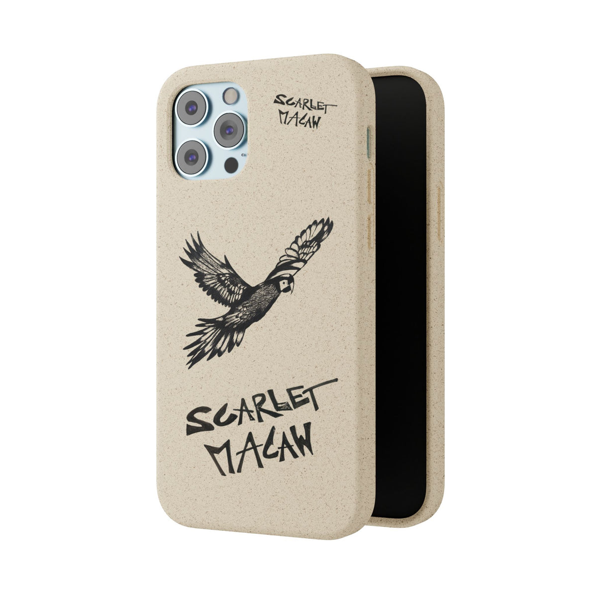 Scarlet Macaw Phone Case – Original Hand-Drawn Costa Rica Wildlife Art for iPhone & Samsung Galaxy