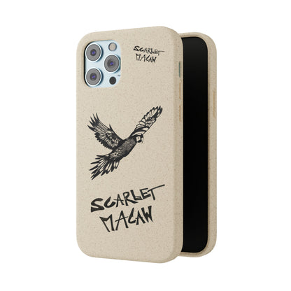 Scarlet Macaw Phone Case – Original Hand-Drawn Costa Rica Wildlife Art for iPhone & Samsung Galaxy