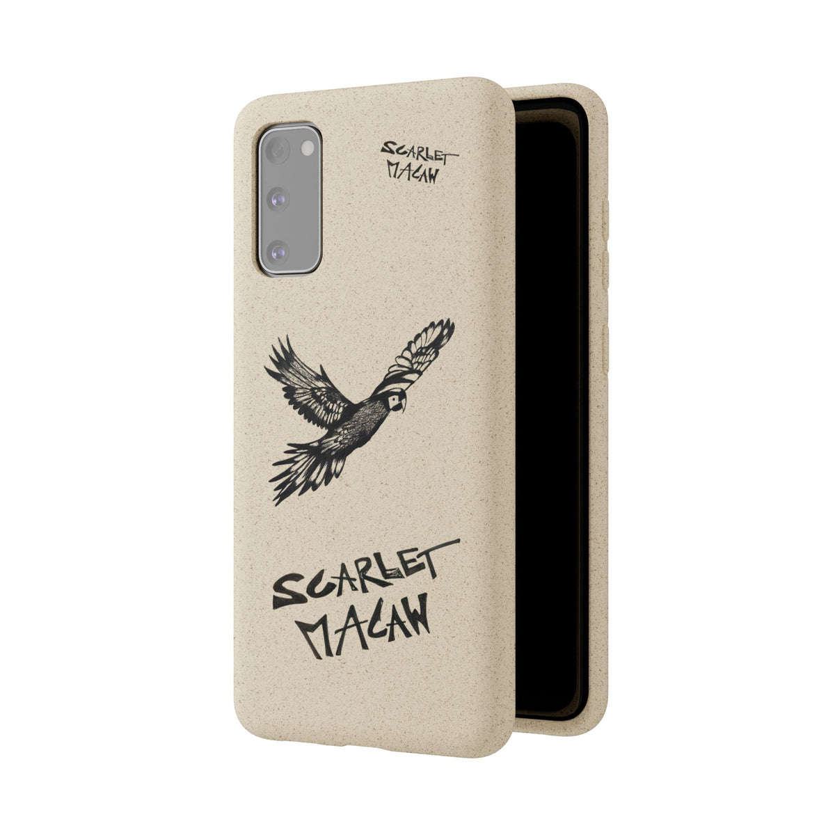 Scarlet Macaw Phone Case – Original Hand-Drawn Costa Rica Wildlife Art for iPhone & Samsung Galaxy