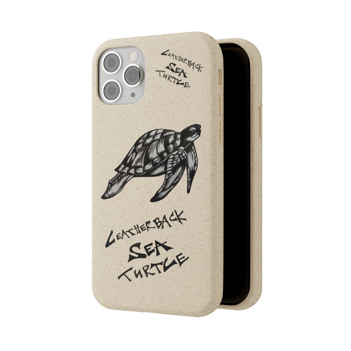 Leatherback Sea Turtle Phone Case – Original Hand-Drawn Costa Rica Wildlife Art for iPhone & Samsung Galaxy