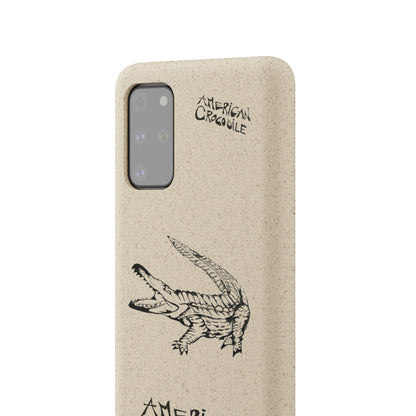 American Crocodile Phone Case – Original Hand-Drawn Costa Rica Wildlife Art for iPhone & Samsung Galaxy