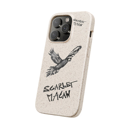 Scarlet Macaw Phone Case – Original Hand-Drawn Costa Rica Wildlife Art for iPhone & Samsung Galaxy