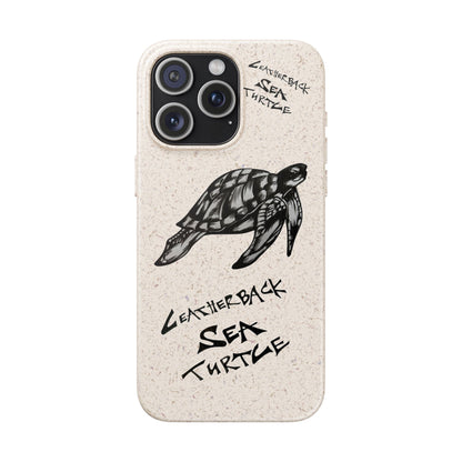 Leatherback Sea Turtle Phone Case – Original Hand-Drawn Costa Rica Wildlife Art for iPhone & Samsung Galaxy