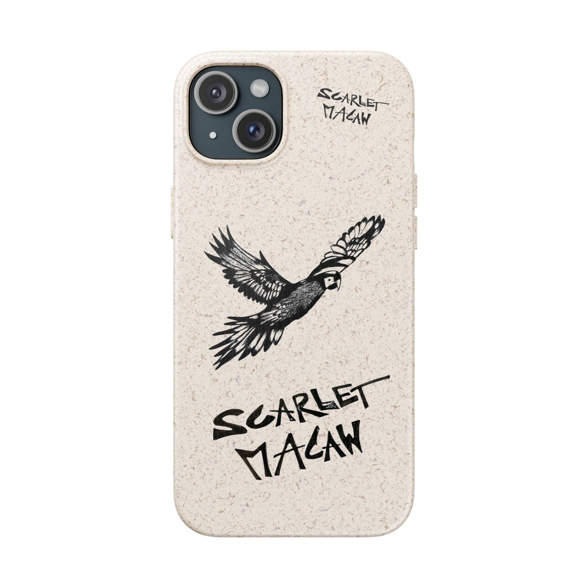 Scarlet Macaw Phone Case – Original Hand-Drawn Costa Rica Wildlife Art for iPhone & Samsung Galaxy