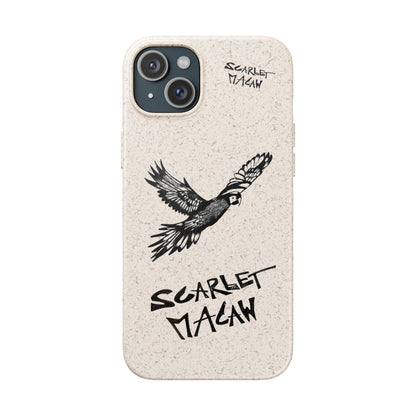 Scarlet Macaw Phone Case – Original Hand-Drawn Costa Rica Wildlife Art for iPhone & Samsung Galaxy