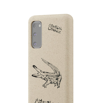 American Crocodile Phone Case – Original Hand-Drawn Costa Rica Wildlife Art for iPhone & Samsung Galaxy