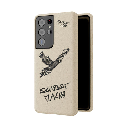 Scarlet Macaw Phone Case – Original Hand-Drawn Costa Rica Wildlife Art for iPhone & Samsung Galaxy