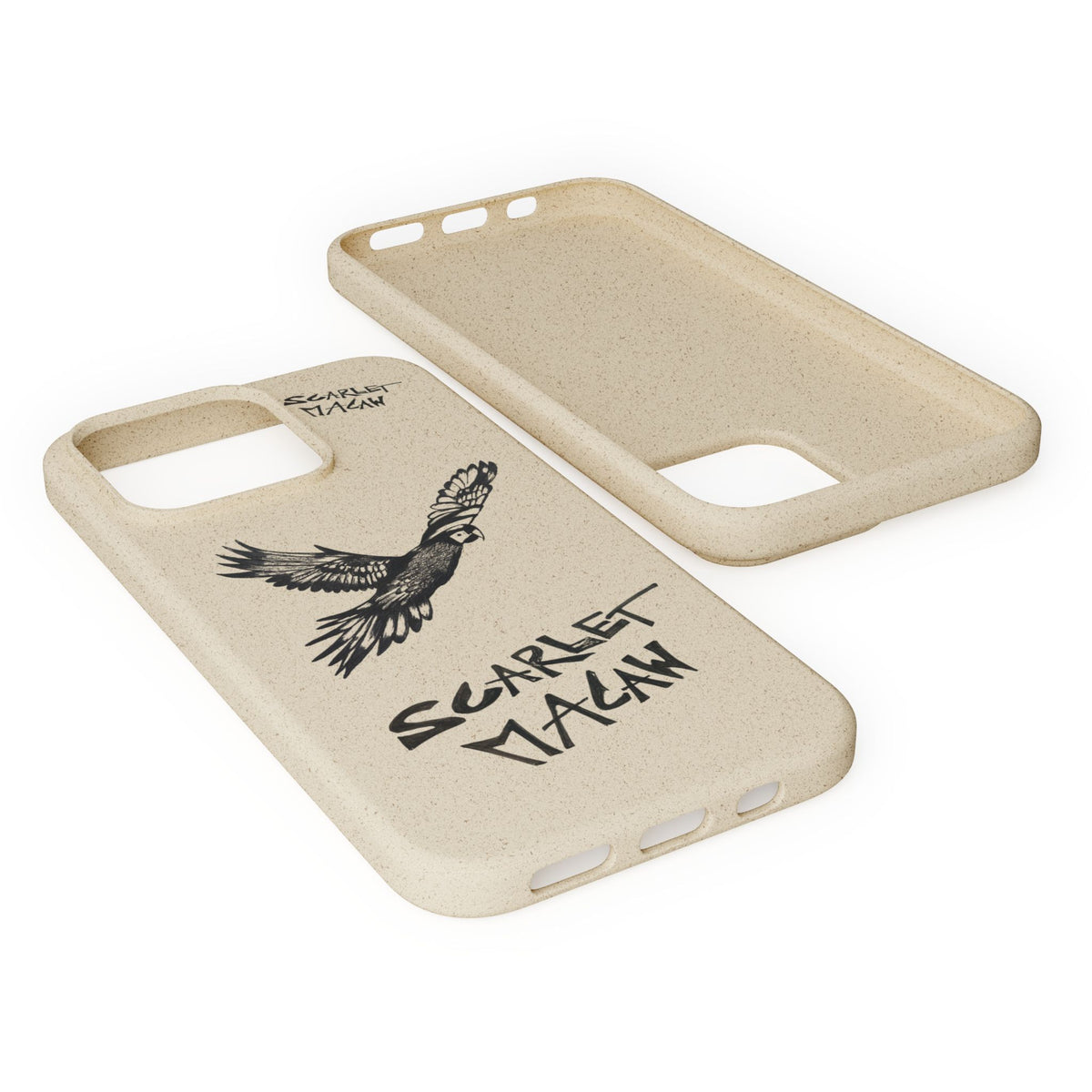 Scarlet Macaw Phone Case – Original Hand-Drawn Costa Rica Wildlife Art for iPhone & Samsung Galaxy