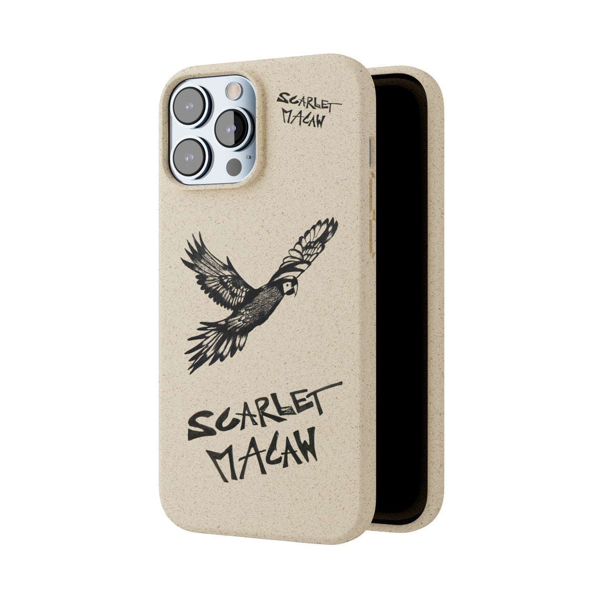 Scarlet Macaw Phone Case – Original Hand-Drawn Costa Rica Wildlife Art for iPhone & Samsung Galaxy