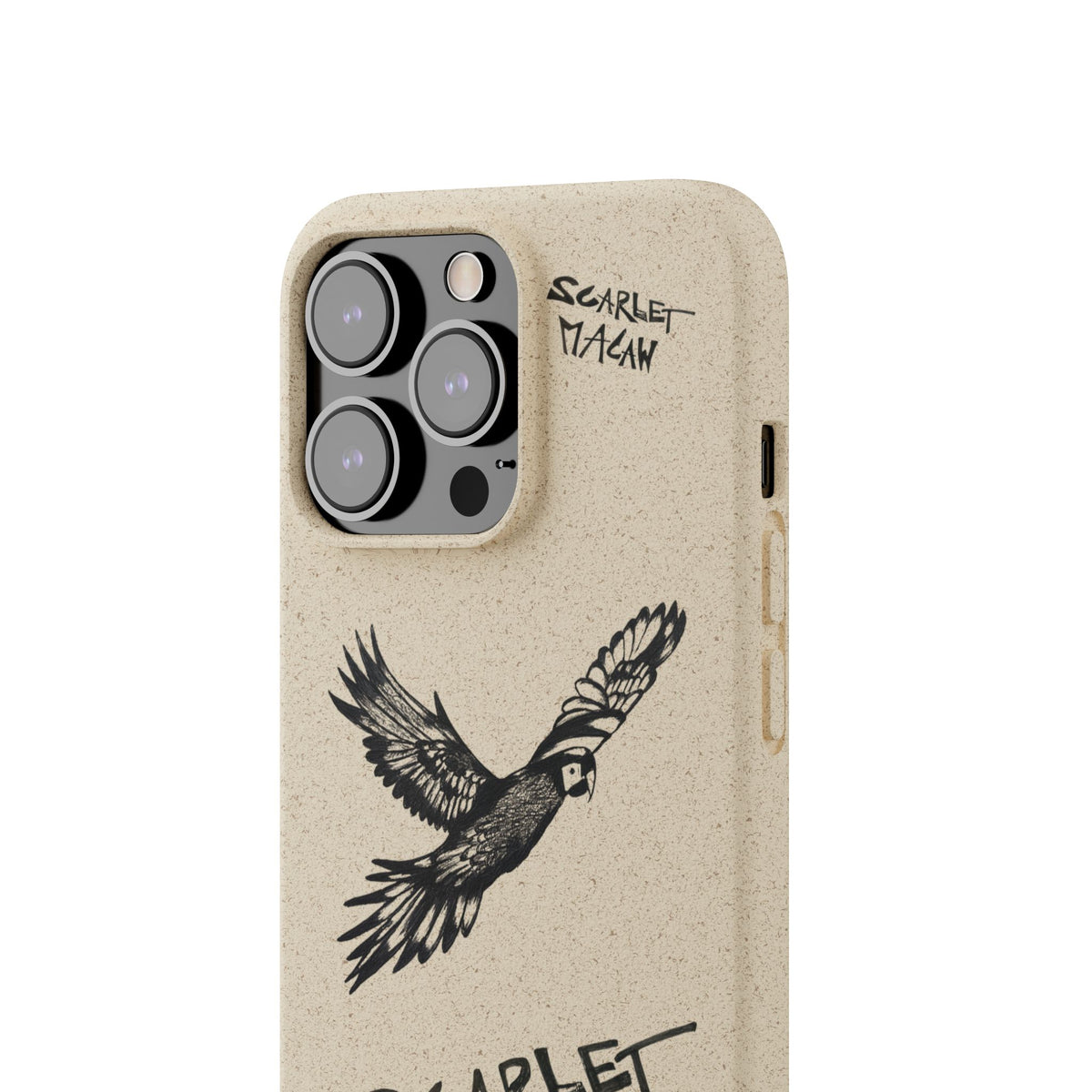 Scarlet Macaw Phone Case – Original Hand-Drawn Costa Rica Wildlife Art for iPhone & Samsung Galaxy