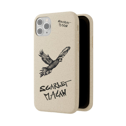 Scarlet Macaw Phone Case – Original Hand-Drawn Costa Rica Wildlife Art for iPhone & Samsung Galaxy