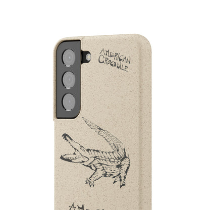 American Crocodile Phone Case – Original Hand-Drawn Costa Rica Wildlife Art for iPhone & Samsung Galaxy
