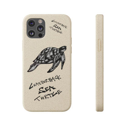 Leatherback Sea Turtle Phone Case – Original Hand-Drawn Costa Rica Wildlife Art for iPhone & Samsung Galaxy